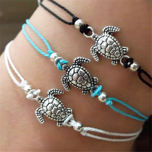 ⚜️[𝟯/$𝟭𝟴]⚜️Blue Tortoise Boho Anklet NEW - Picture 6 of 14